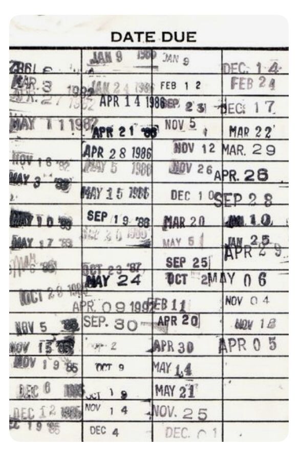 Before: Library Due Date Stamp