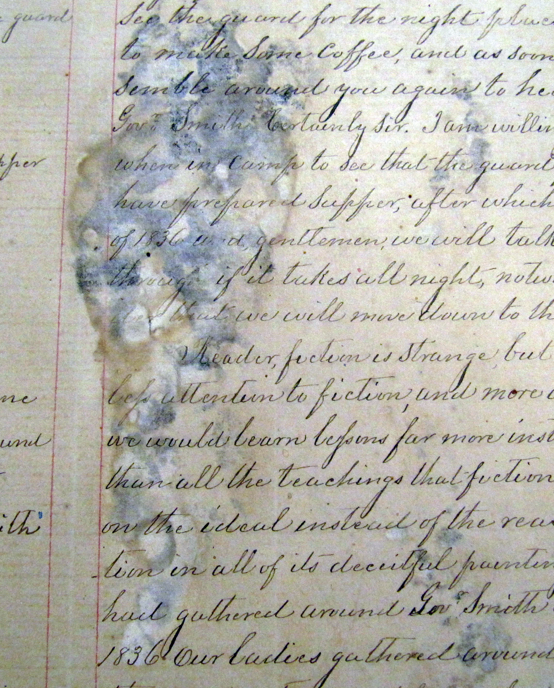 Before: Mold Damaged Paper