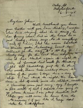 Document with lost parts before reconstruction