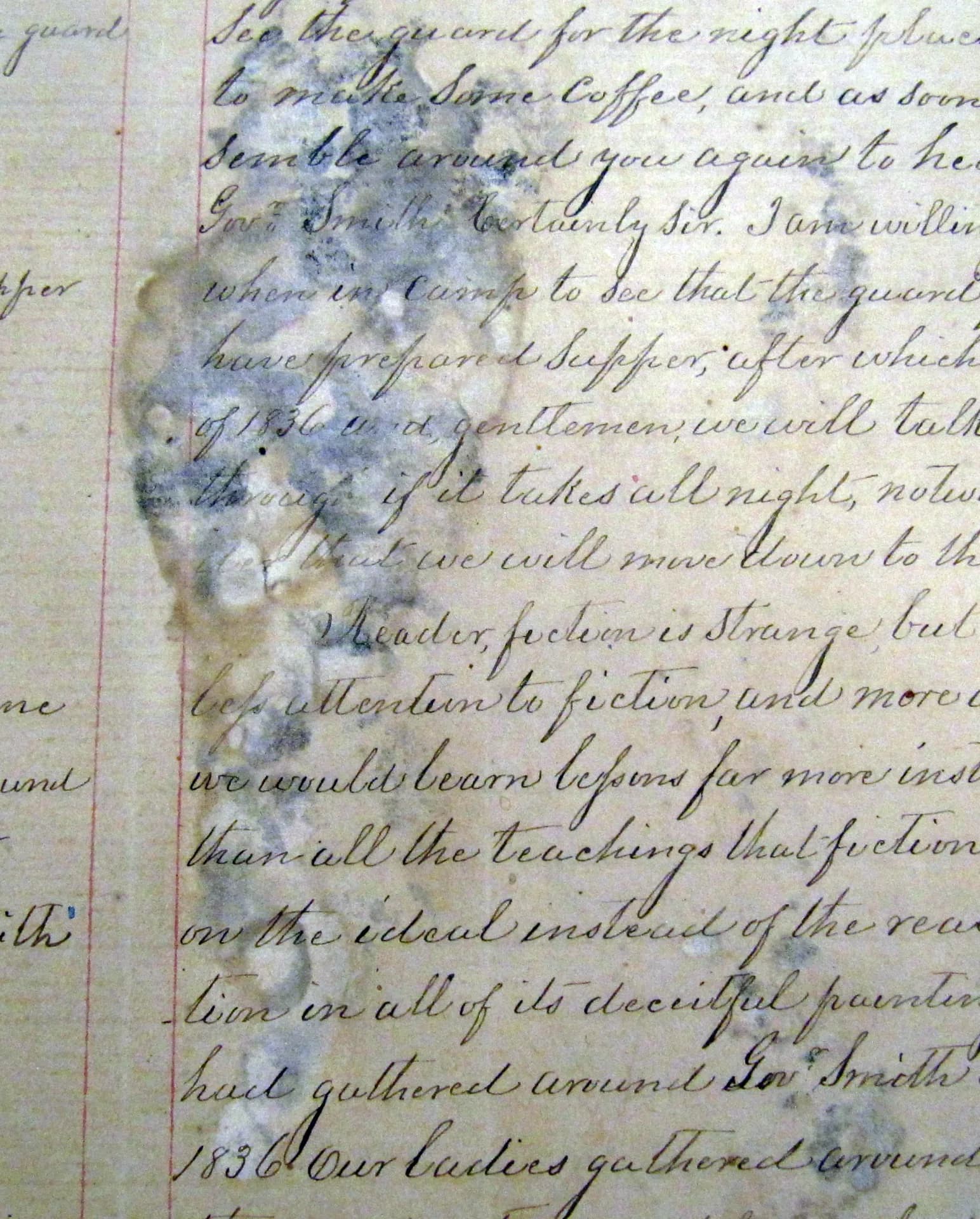 Before: Mold Damaged Paper