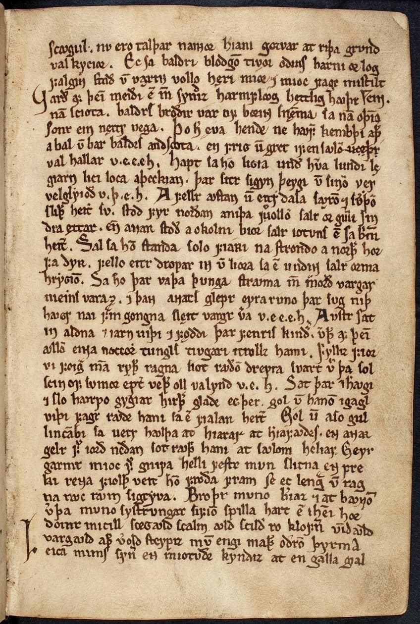 Document with missing corners before restoration